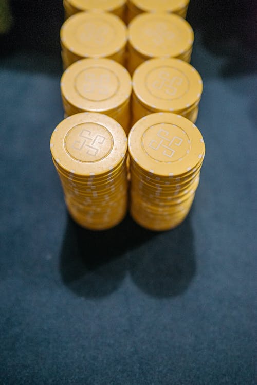poker chips on table